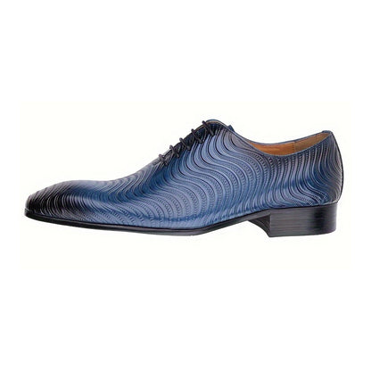Chaussures Oxford élégantes à lacets serrés en cuir de vachette pleine fleur pour hommes, semelle en caoutchouc antidérapante confortable, chaussures formelles pour hommes, chaussures pour hommes
