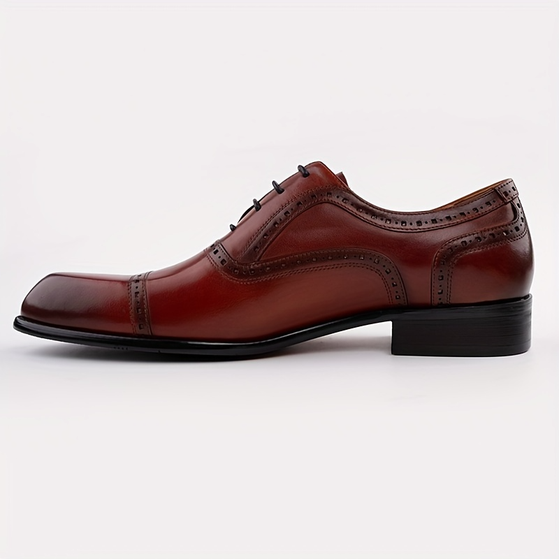 Chaussures classiques à lacets en cuir de vachette pour hommes, chaussures de bureau, pur cuir de vachette de haute qualité, robe formelle, fête de mariage, idéales pour les affaires