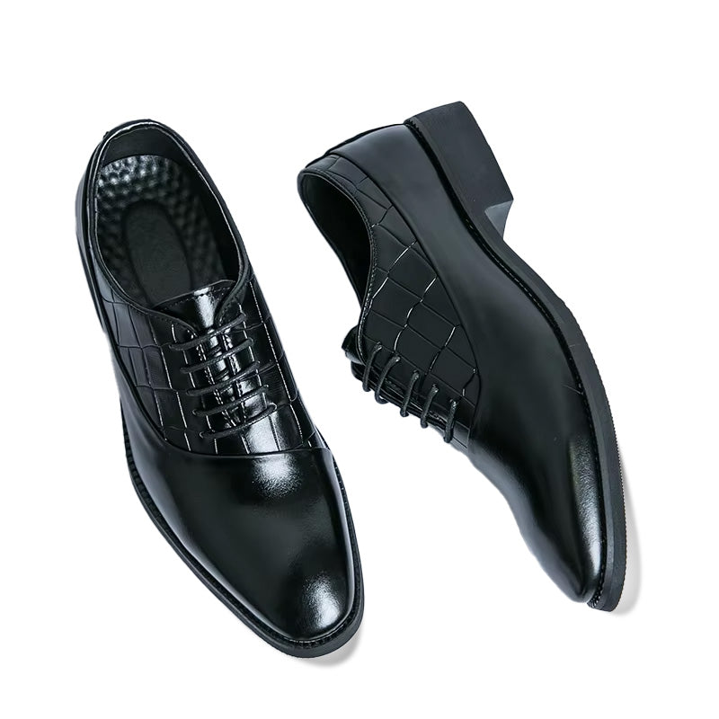 Chaussures Oxford à lacets pointus pour hommes, Patchwork, Robe décontractée, Homme, Formel, Mariage, Bal, Soirée, Zones, Chaussures Ecoming, Nouveau