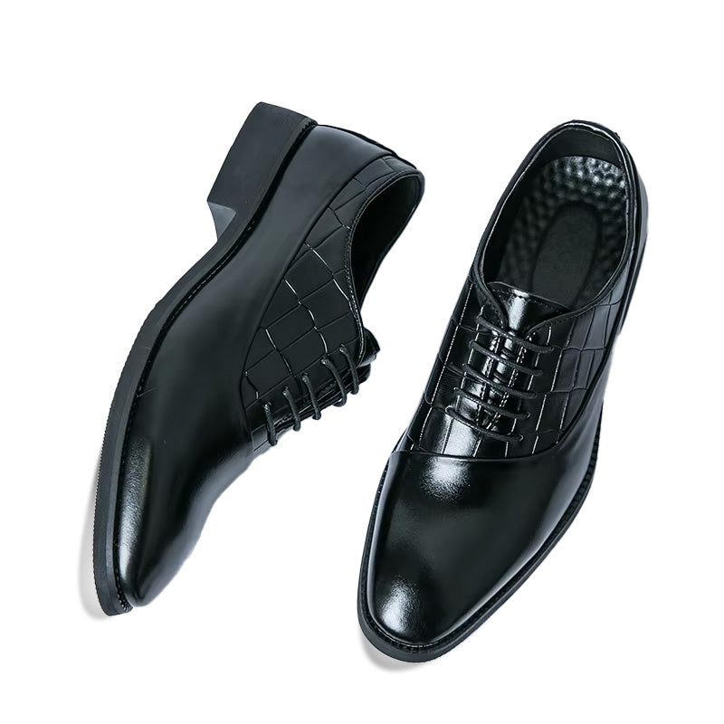 Chaussures Oxford à lacets pointus pour hommes, Patchwork, Robe décontractée, Homme, Formel, Mariage, Bal, Soirée, Zones, Chaussures Ecoming, Nouveau