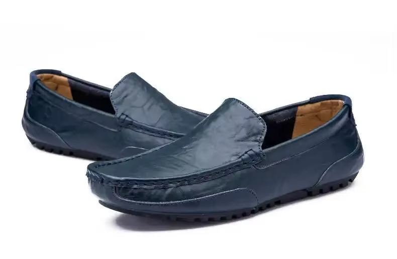 Mocassins en cuir pour hommes, chaussures carillon décontractées, mocassins formels à enfiler, chaussures de conduite pour hommes, baskets noires italiennes, grande taille, luxe