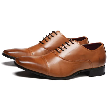 Nouveaux hommes chaussures formelles en cuir chaussures décontractées d'affaires de haute qualité hommes robe bureau chaussures de luxe mâle respirant Oxfords taille 39-46