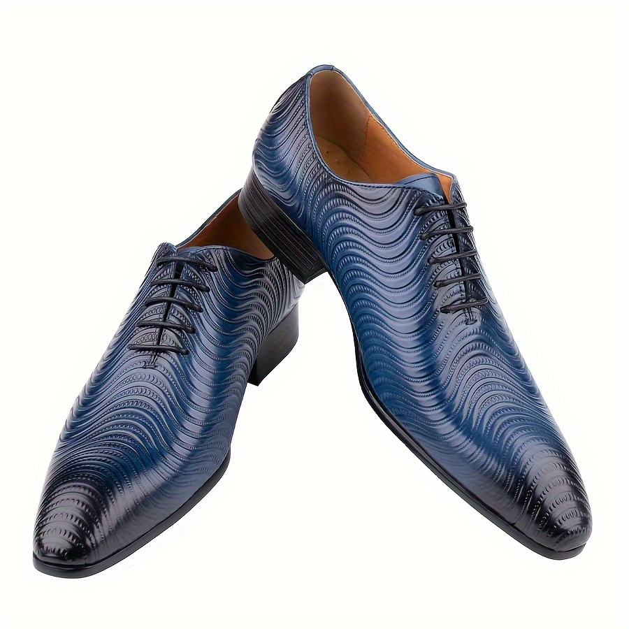 Chaussures Oxford élégantes à lacets serrés en cuir de vachette pleine fleur pour hommes, semelle en caoutchouc antidérapante confortable, chaussures formelles pour hommes, chaussures pour hommes