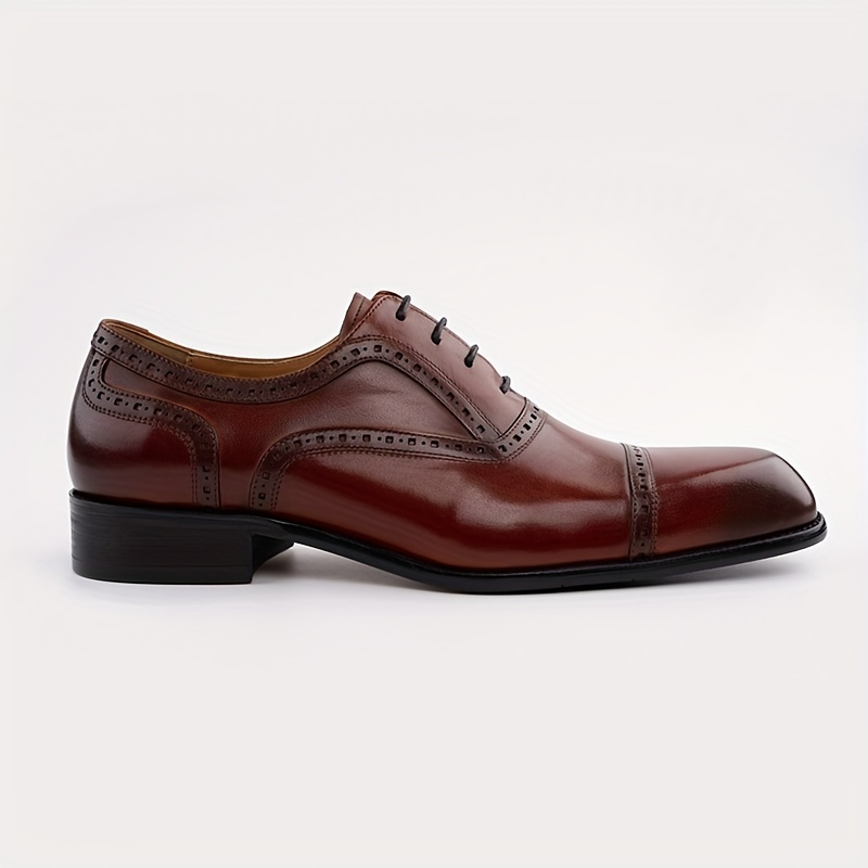 Chaussures classiques à lacets en cuir de vachette pour hommes, chaussures de bureau, pur cuir de vachette de haute qualité, robe formelle, fête de mariage, idéales pour les affaires