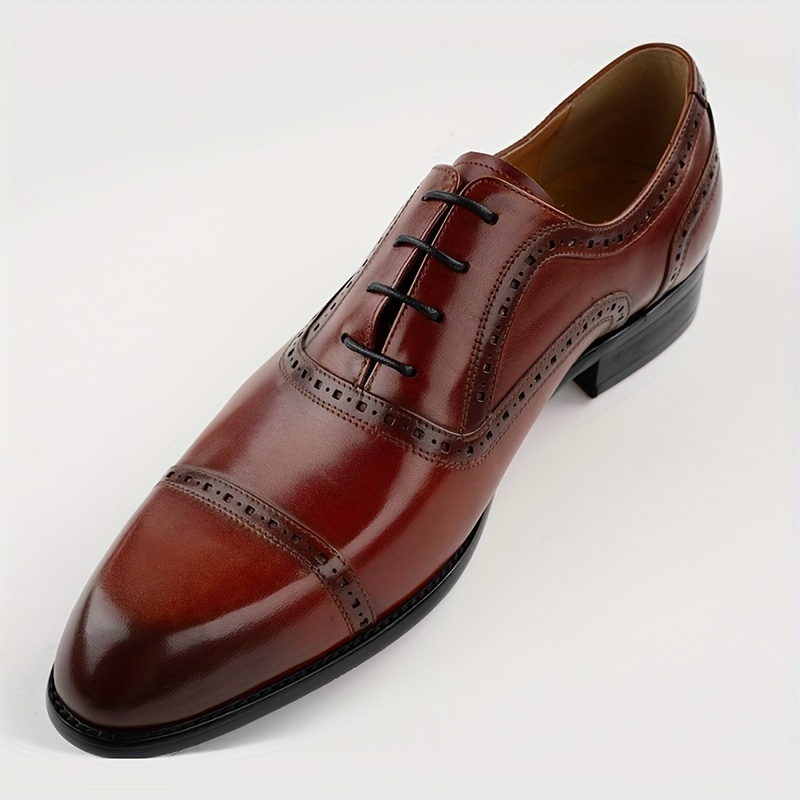 Chaussures classiques à lacets en cuir de vachette pour hommes, chaussures de bureau, pur cuir de vachette de haute qualité, robe formelle, fête de mariage, idéales pour les affaires