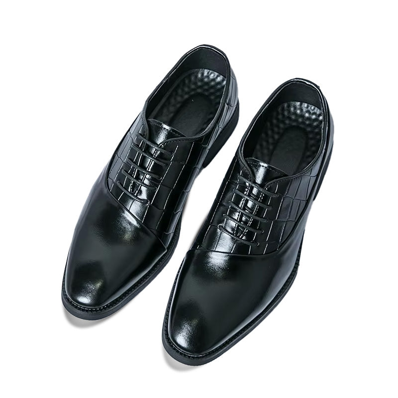 Chaussures Oxford à lacets pointus pour hommes, Patchwork, Robe décontractée, Homme, Formel, Mariage, Bal, Soirée, Zones, Chaussures Ecoming, Nouveau