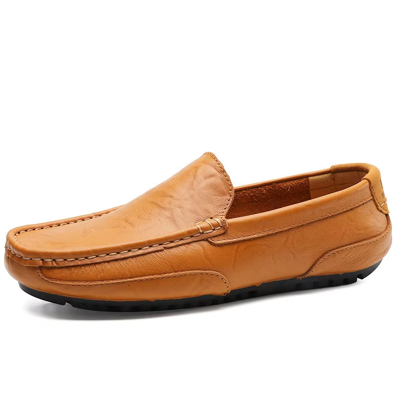 Mocassins en cuir pour hommes, chaussures carillon décontractées, mocassins formels à enfiler, chaussures de conduite pour hommes, baskets noires italiennes, grande taille, luxe