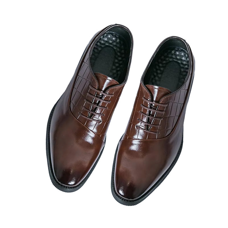 Chaussures Oxford à lacets pointus pour hommes, Patchwork, Robe décontractée, Homme, Formel, Mariage, Bal, Soirée, Zones, Chaussures Ecoming, Nouveau