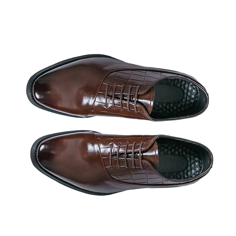 Chaussures Oxford à lacets pointus pour hommes, Patchwork, Robe décontractée, Homme, Formel, Mariage, Bal, Soirée, Zones, Chaussures Ecoming, Nouveau