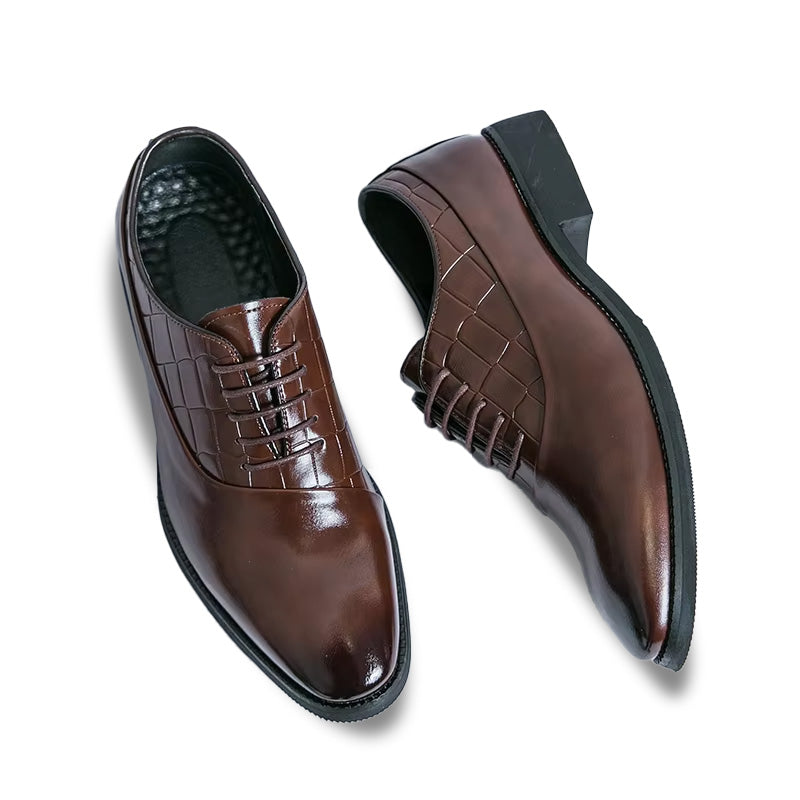 Chaussures Oxford à lacets pointus pour hommes, Patchwork, Robe décontractée, Homme, Formel, Mariage, Bal, Soirée, Zones, Chaussures Ecoming, Nouveau