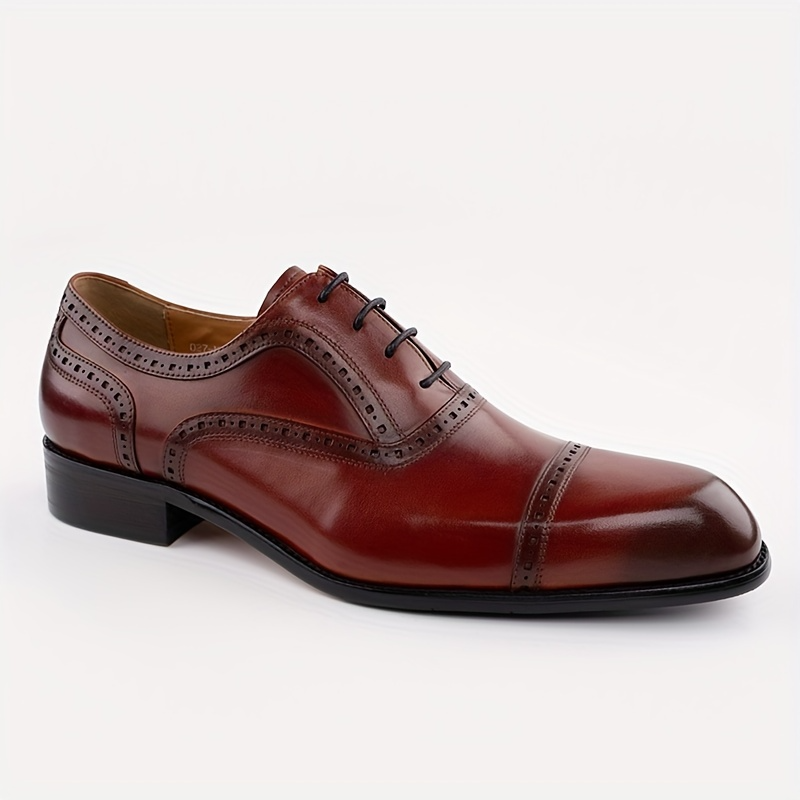 Chaussures classiques à lacets en cuir de vachette pour hommes, chaussures de bureau, pur cuir de vachette de haute qualité, robe formelle, fête de mariage, idéales pour les affaires