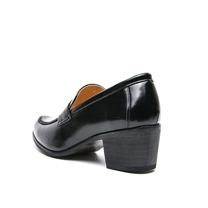 Haut de gamme marque Banquet rétro talons hauts pour hommes pointu marié chaussures de mariage bureau hommes d'affaires en cuir chaussures décontractées rétro