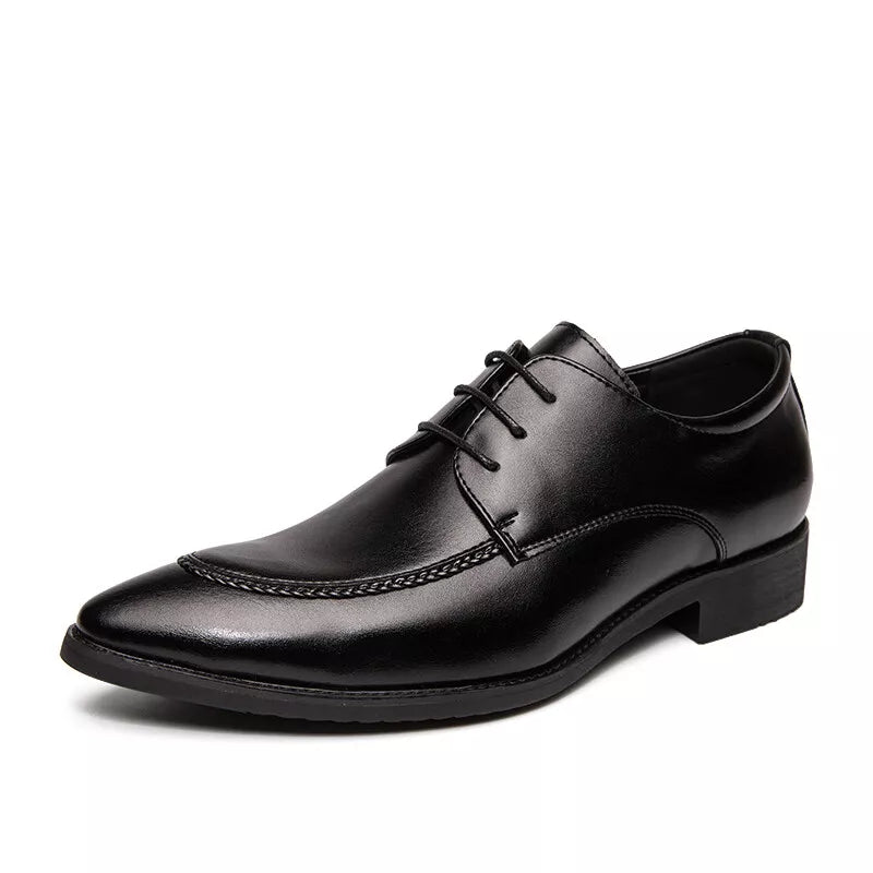 Mocassins en cuir verni pour hommes, chaussures d'affaires décontractées, chaussures formelles pointues Oxfords, robe de mariée, chaussures de Rh, nouveau modèle de mode