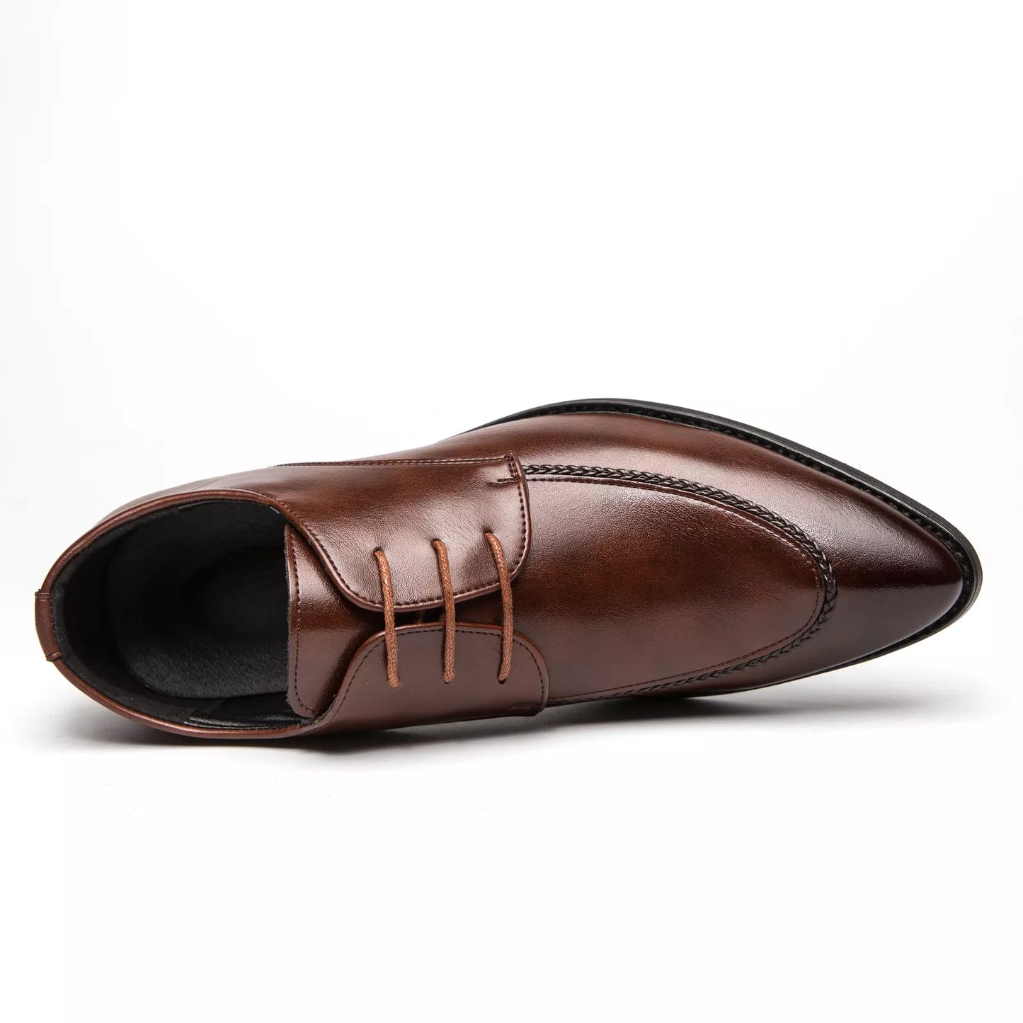 Mocassins en cuir verni pour hommes, chaussures d'affaires décontractées, chaussures formelles pointues Oxfords, robe de mariée, chaussures de Rh, nouveau modèle de mode