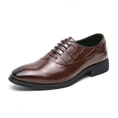 Chaussures Oxford à lacets pointus pour hommes, Patchwork, Robe décontractée, Homme, Formel, Mariage, Bal, Soirée, Zones, Chaussures Ecoming, Nouveau