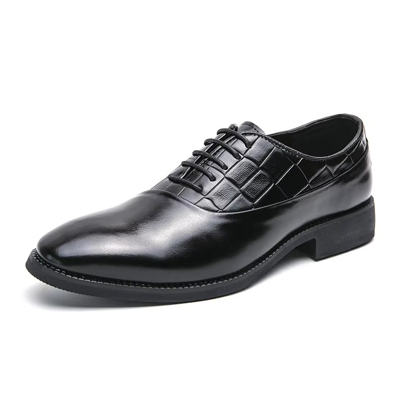 Chaussures Oxford à lacets pointus pour hommes, Patchwork, Robe décontractée, Homme, Formel, Mariage, Bal, Soirée, Zones, Chaussures Ecoming, Nouveau